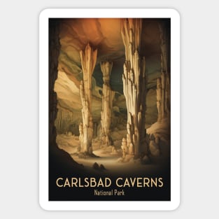 Carlsbad Caverns National Park Vintage Travel  Poster Sticker